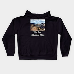 Lake and mountain view near Johnston's Ridge Kids Hoodie